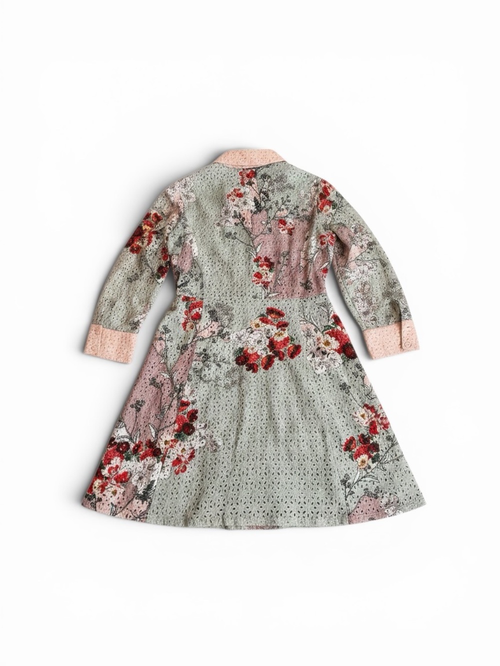 Size 2 Varun Bahl for Anthropologie "Bloom" Floral Button-Front Mini Dress - Picture 2 of 5